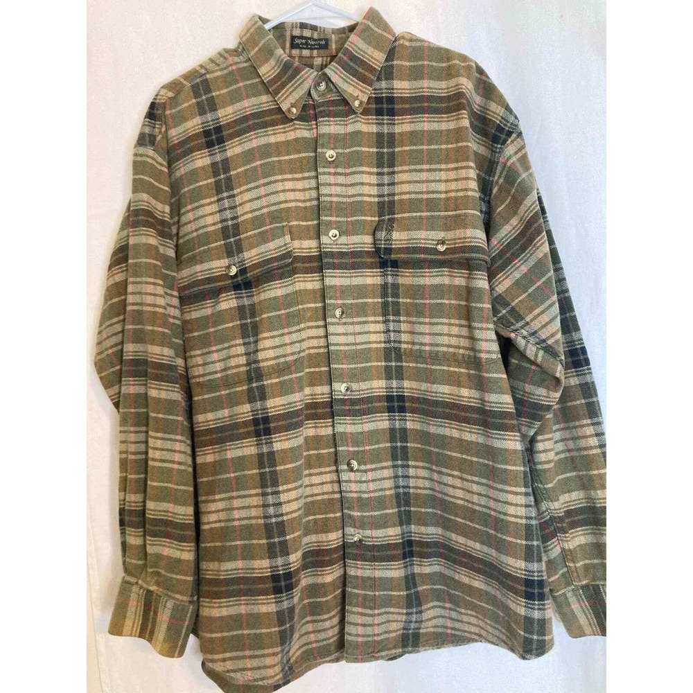 Browning Plaid‎ Heavy Flannel Shirt Men's XL Classic Button Down Long Sleeve